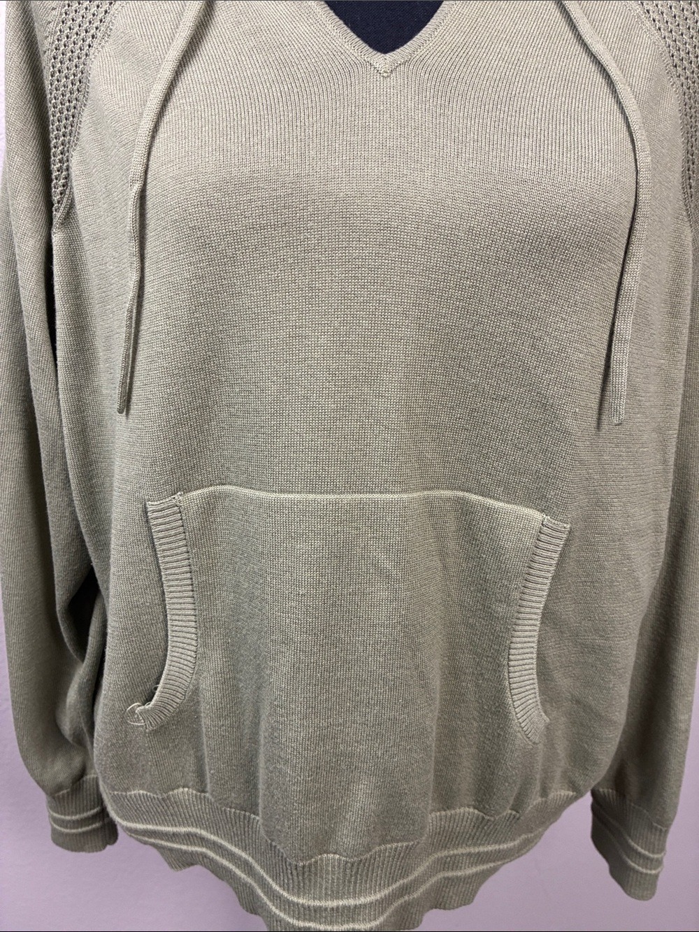 Athleta Evergreen Hoodie Sweater Green Pocket 1X - Picture 5 of 8